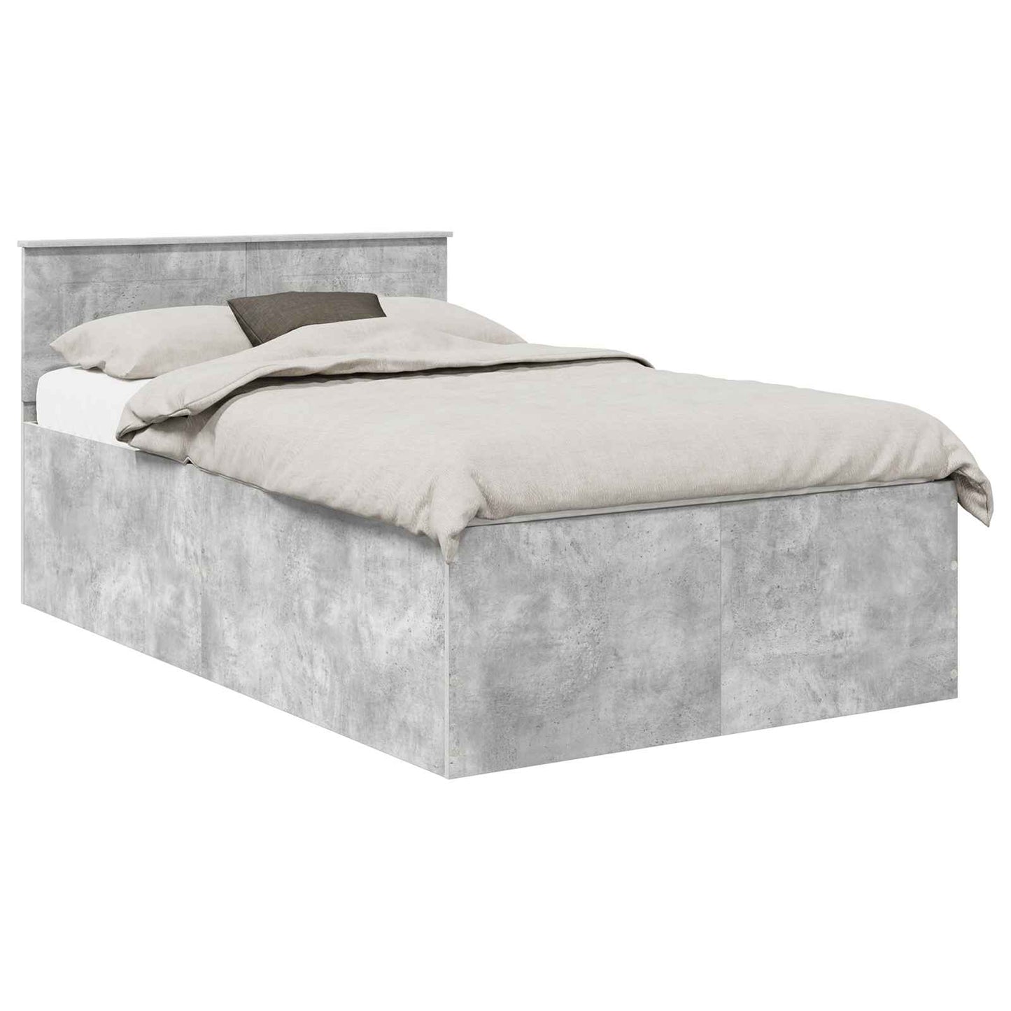 Struttura del letto con testiera Grigio cemento 120 x 190 cm | homemem39