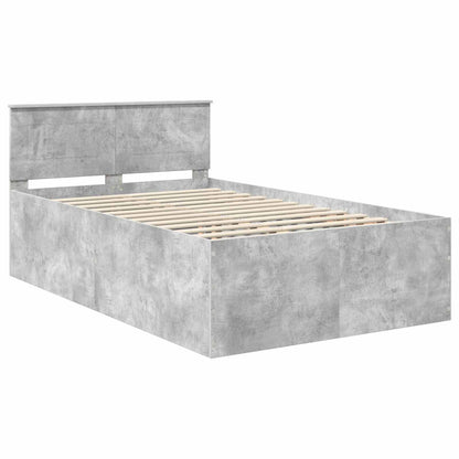 Struttura del letto con testiera Grigio cemento 120 x 190 cm | homemem39