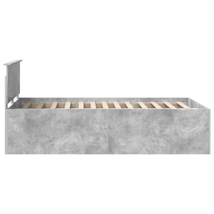 Struttura del letto con testiera Grigio cemento 120 x 190 cm | homemem39