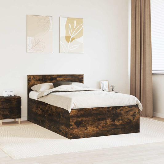 Struttura del letto Rovere fumé 120 x 190 cm Legno multistrato