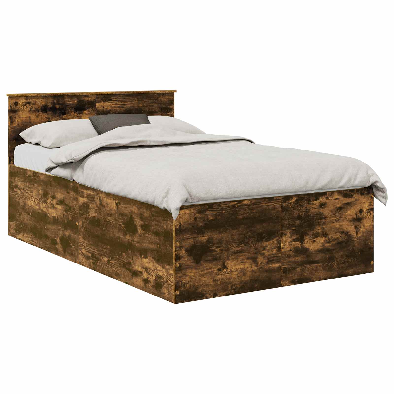 Struttura del letto Rovere fumé 120 x 190 cm Legno multistrato | homemem39