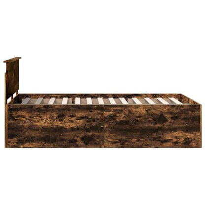 Struttura del letto Rovere fumé 120 x 190 cm Legno multistrato | homemem39