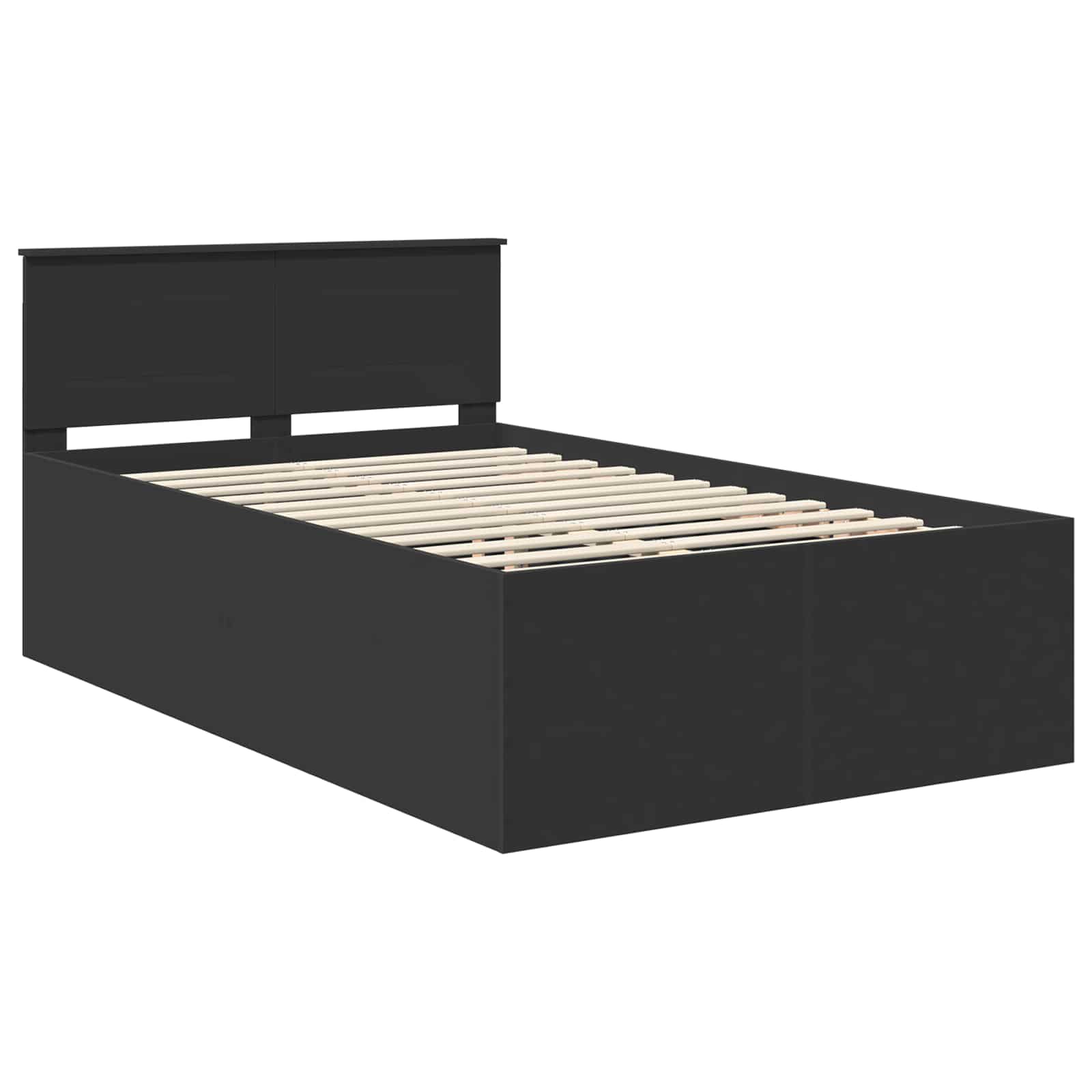 Struttura del letto Nero 120 x 200 cm Legno multistrato | homemem39