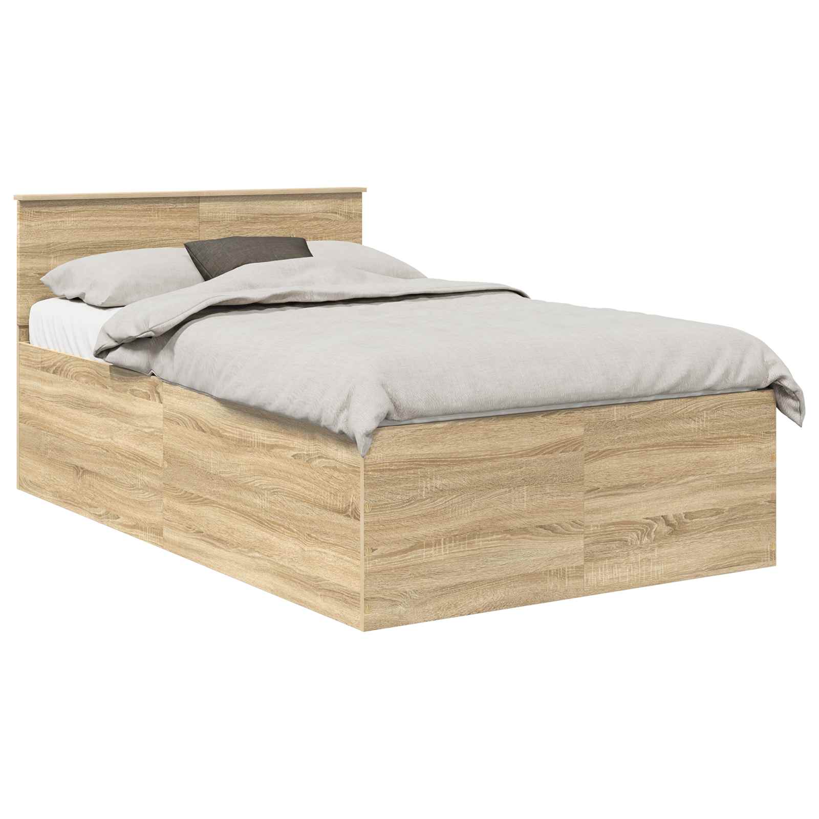 Struttura del letto con testiera Rovere Sonoma 120 x 200 cm | homemem39
