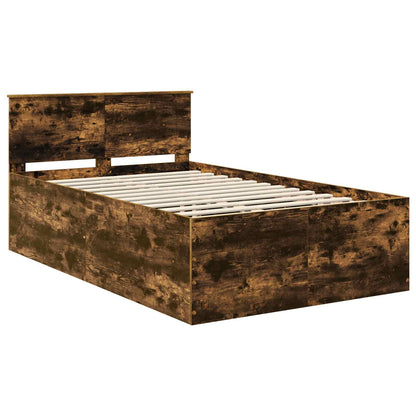 Struttura del letto Rovere fumé 120 x 200 cm Legno multistrato | homemem39