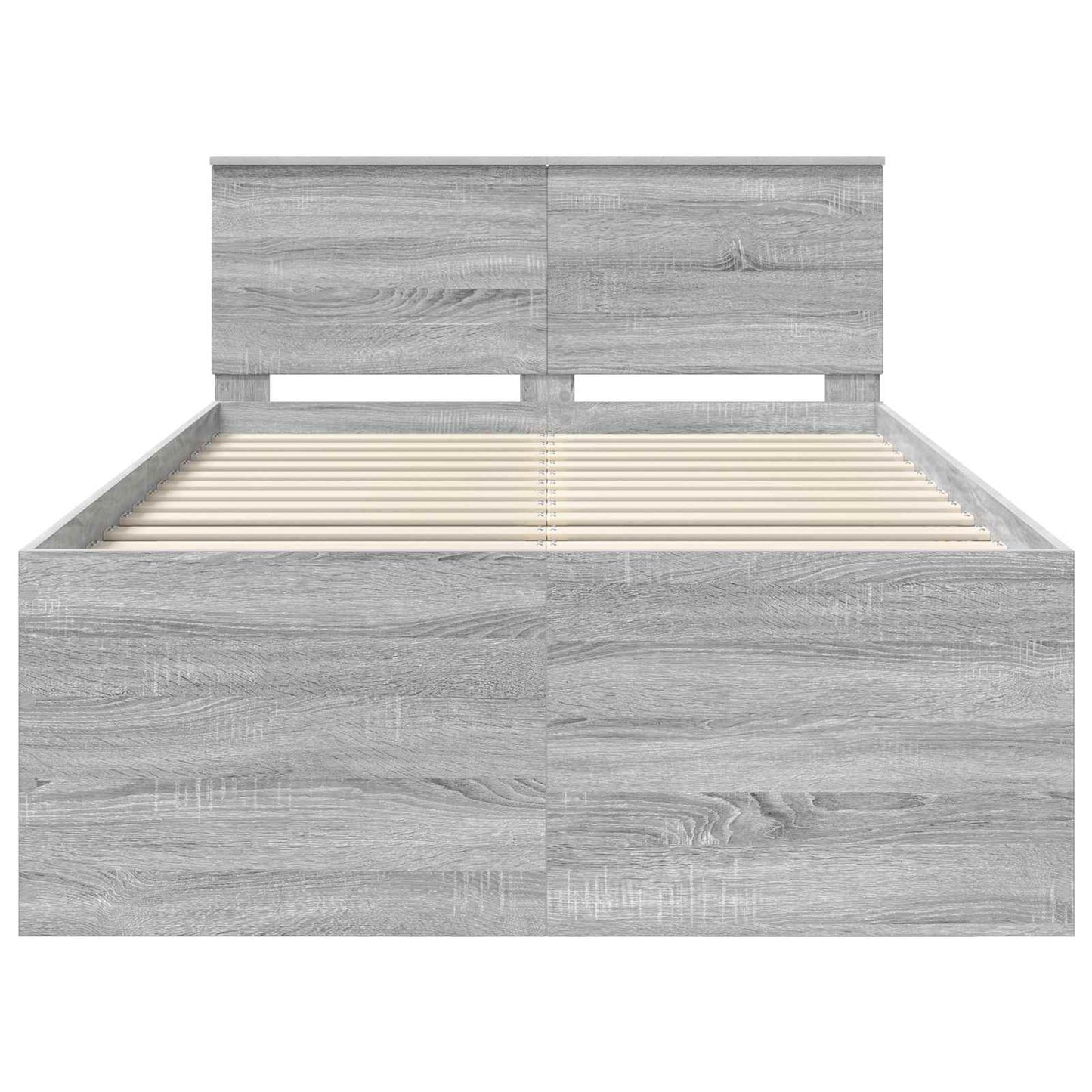 Struttura del letto con testiera Grigio Sonoma 120 x 200 cm | homemem39