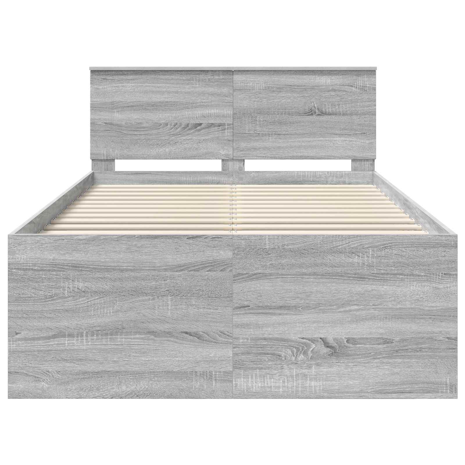 Struttura del letto con testiera Grigio Sonoma 120 x 200 cm | homemem39