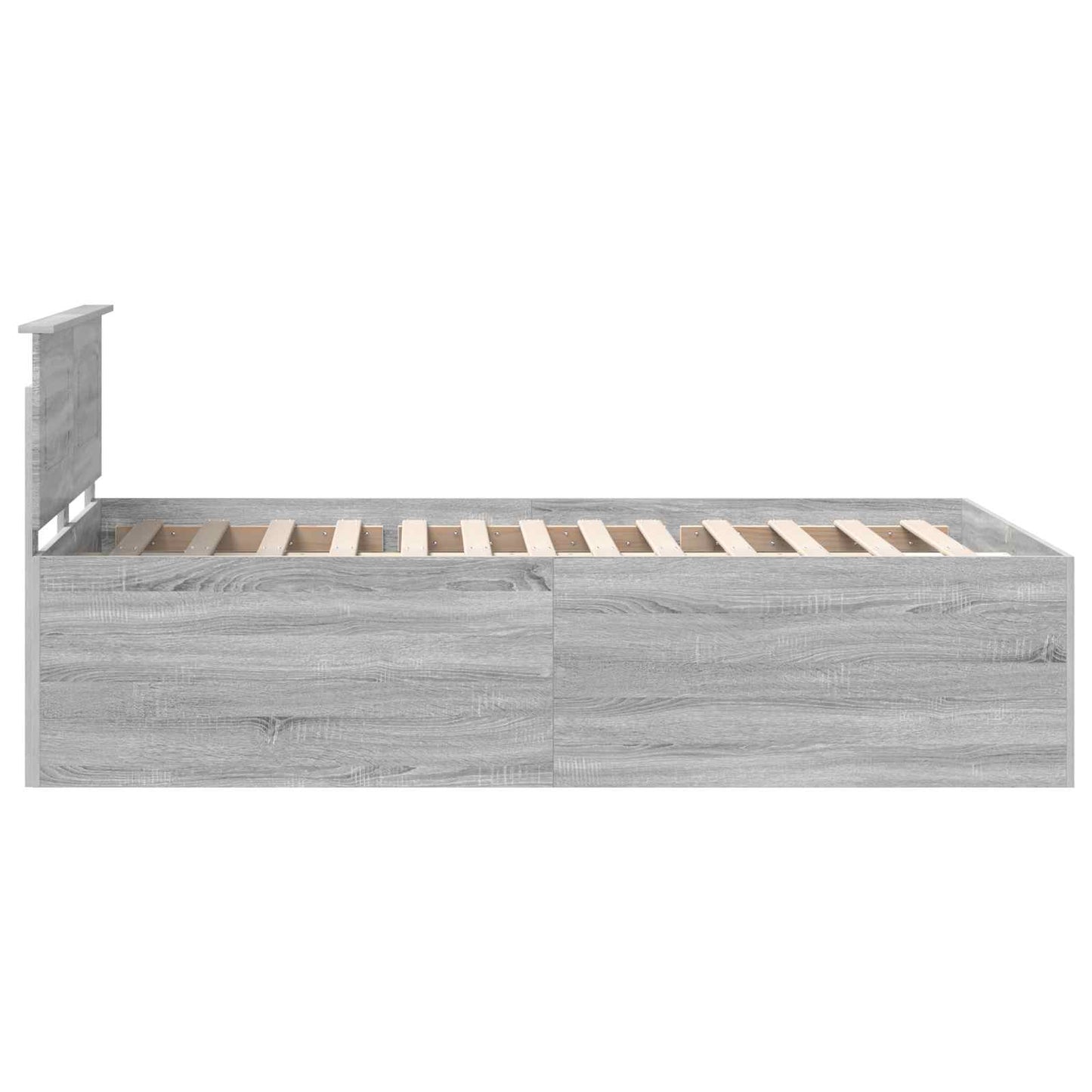 Struttura del letto con testiera Grigio Sonoma 120 x 200 cm | homemem39