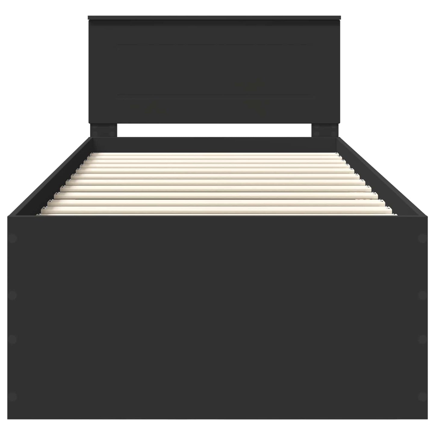 Struttura del letto Nero 120 x 200 cm Legno multistrato