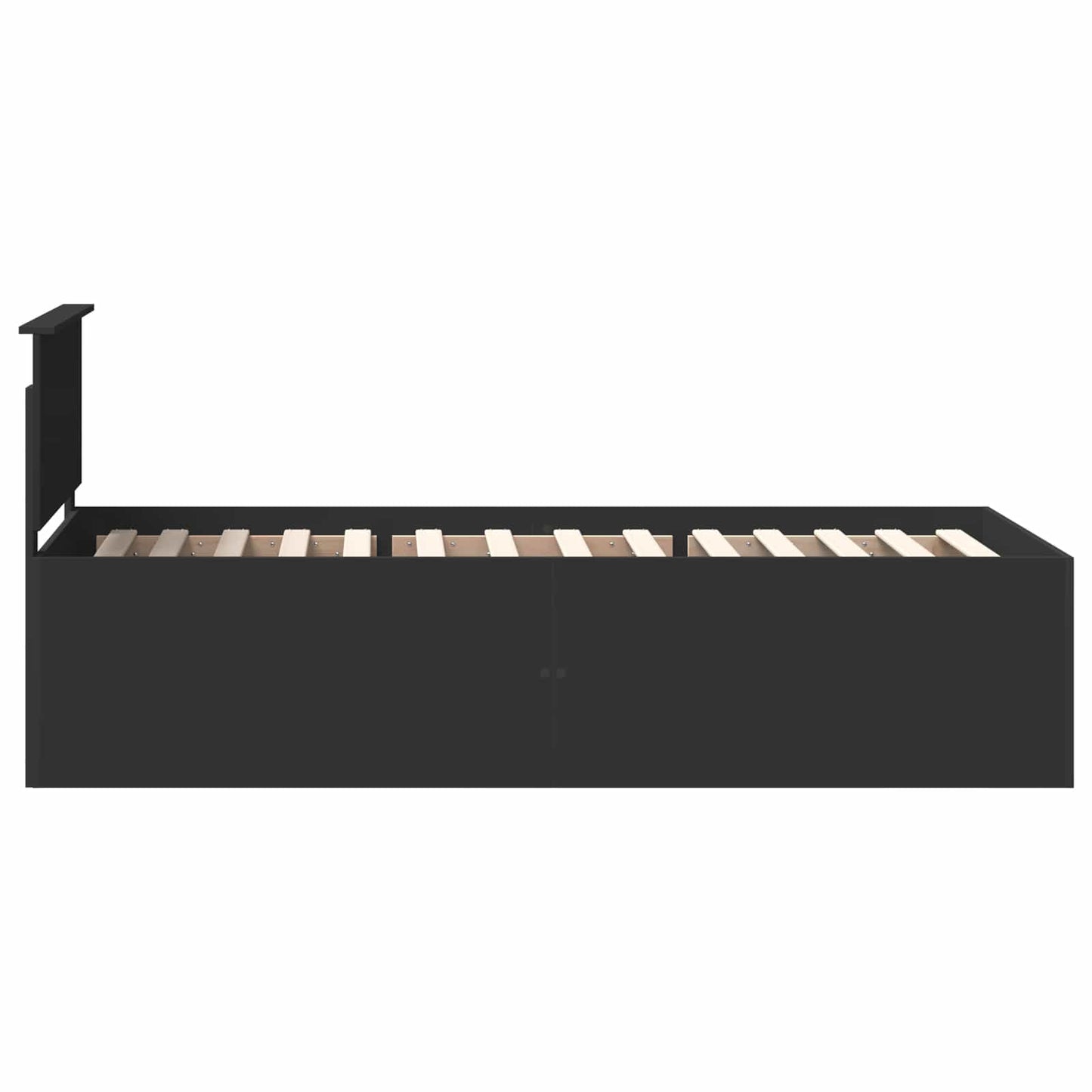 Struttura del letto Nero 120 x 200 cm Legno multistrato