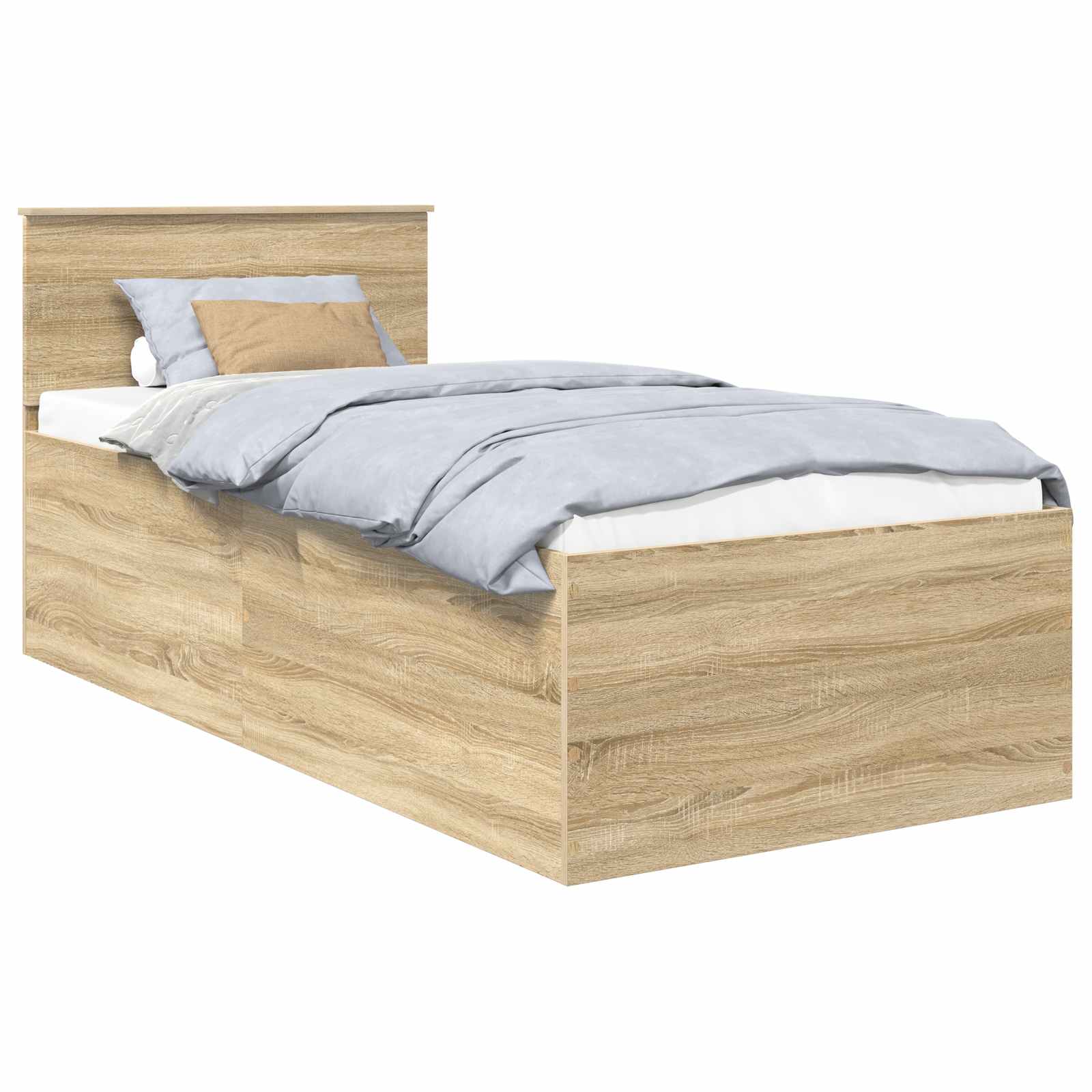 Struttura del letto con testiera Rovere Sonoma 120 x 200 cm | homemem39