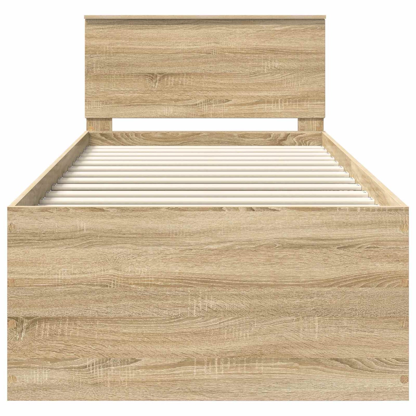 Struttura del letto con testiera Rovere Sonoma 120 x 200 cm | homemem39