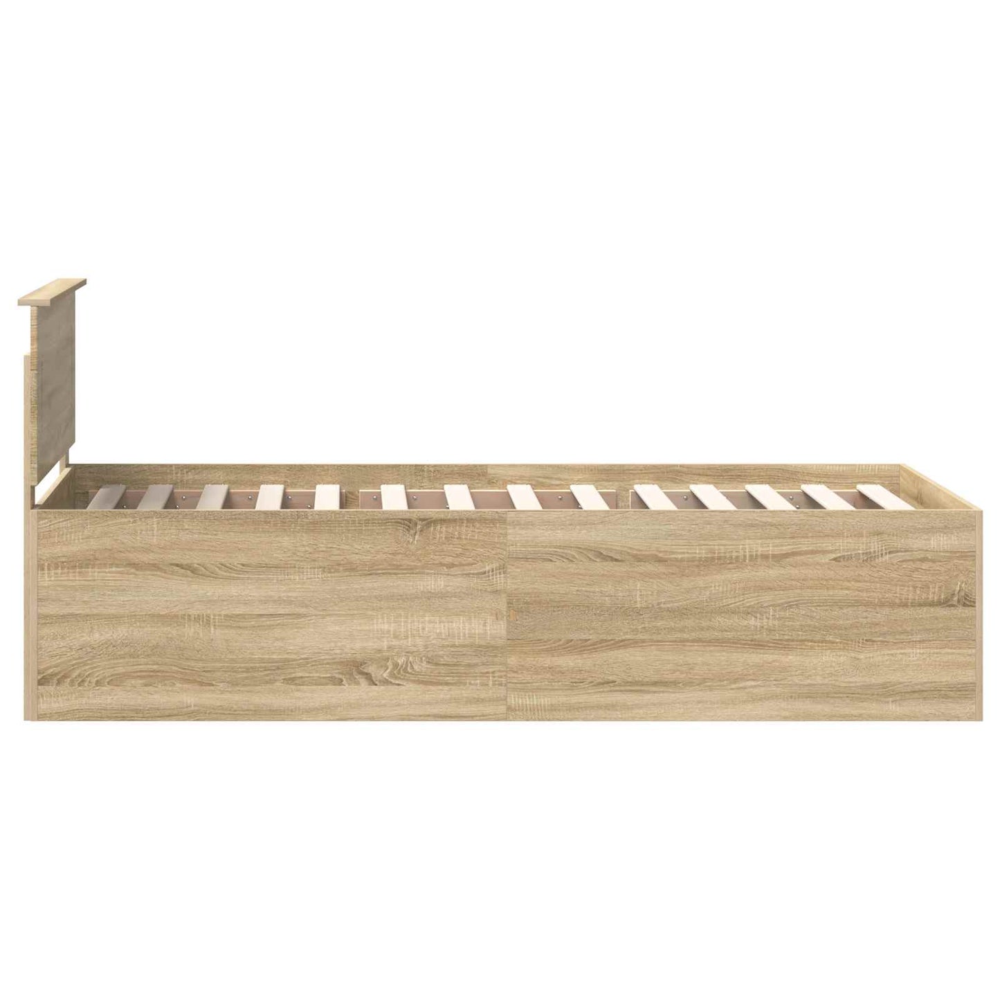 Struttura del letto con testiera Rovere Sonoma 120 x 200 cm | homemem39