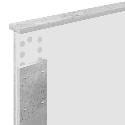 Struttura del letto con testiera Grigio cemento 120 x 200 cm
