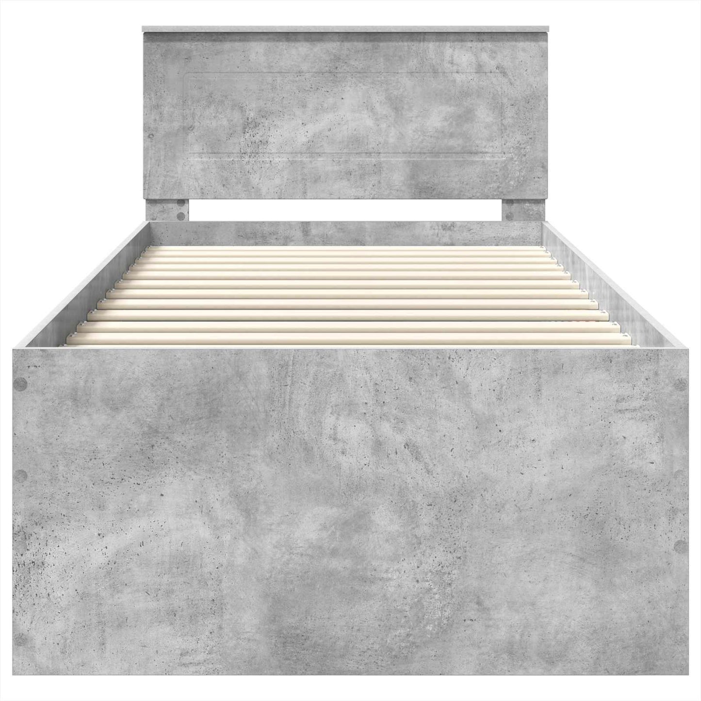 Struttura del letto con testiera Grigio cemento 120 x 200 cm