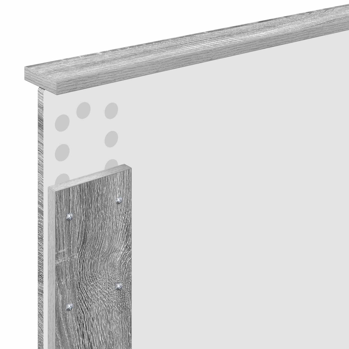 Struttura del letto con testiera Grigio Sonoma 120 x 200 cm