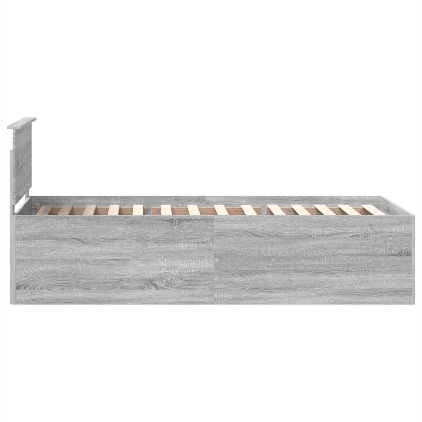 Struttura del letto con testiera Grigio Sonoma 120 x 200 cm | homemem39