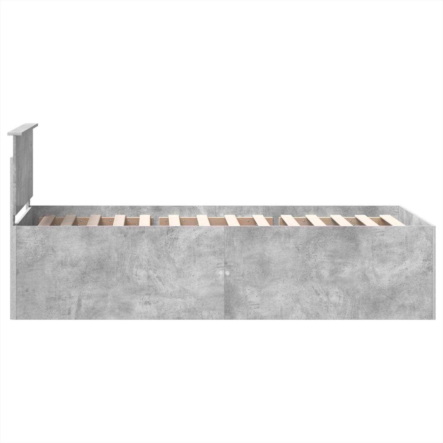 Struttura del letto con testiera Grigio cemento 90 x 190 cm