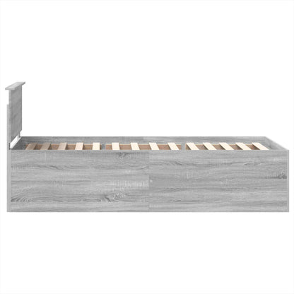 Struttura del letto Grigio Sonoma 90 x 190 cm Legno multistrato