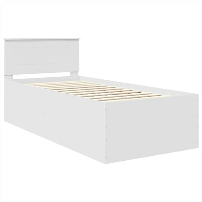 Struttura del letto Bianco 90 x 200 cm Legno multistrato