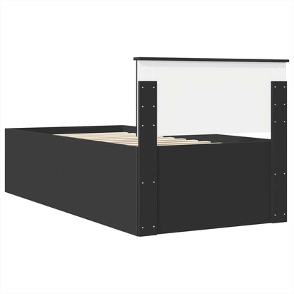 Struttura del letto Nero 90 x 200 cm Legno multistrato