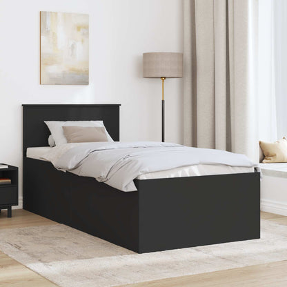 Struttura del letto Nero 75 x 190 cm Legno multistrato
