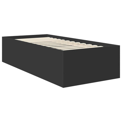 Struttura del letto Nero 75 x 190 cm Legno multistrato