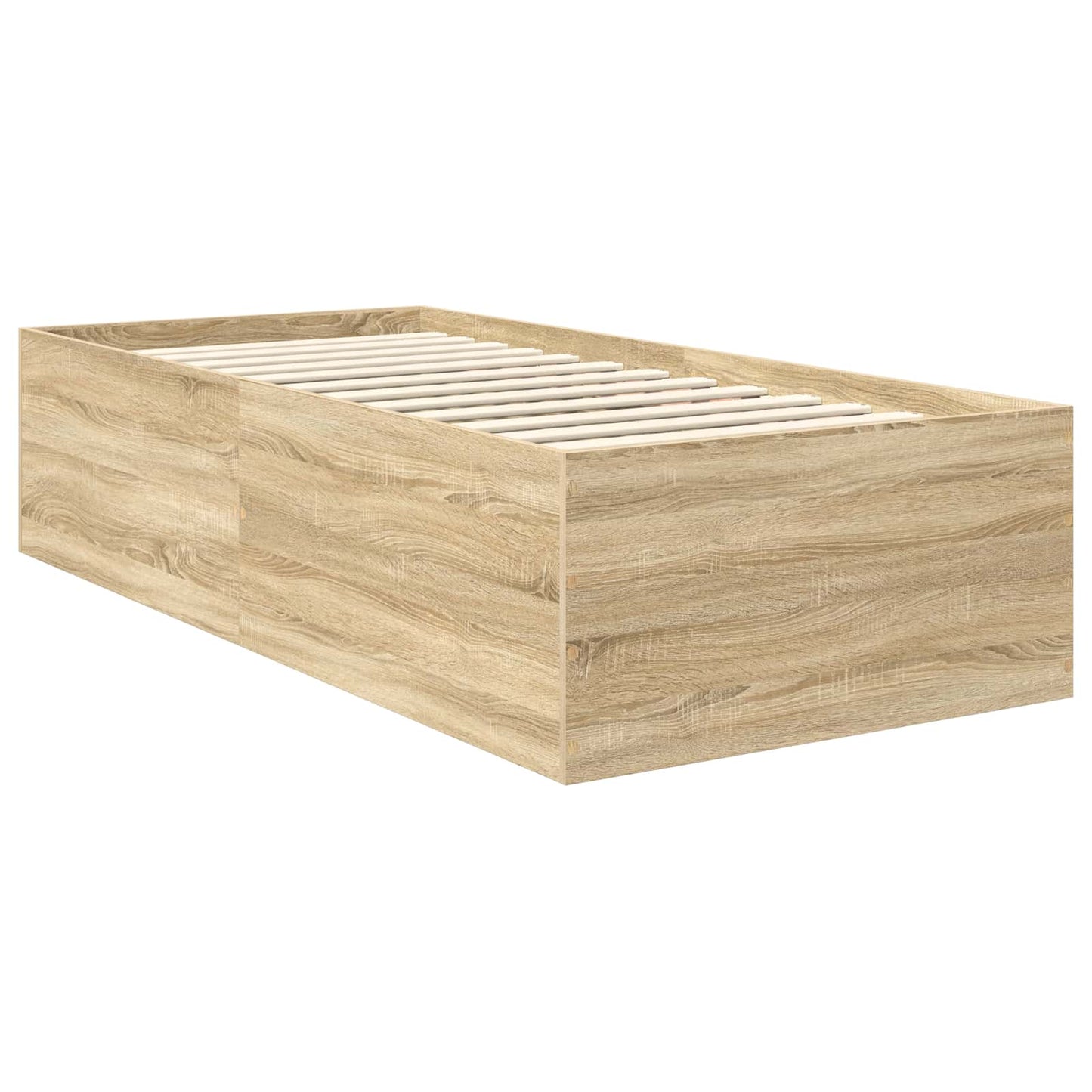 Struttura del letto Rovere Sonoma 75 x 190 cm Legno multistrato
