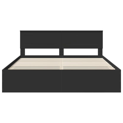 Struttura del letto Nero 200 x 200 cm Legno multistrato