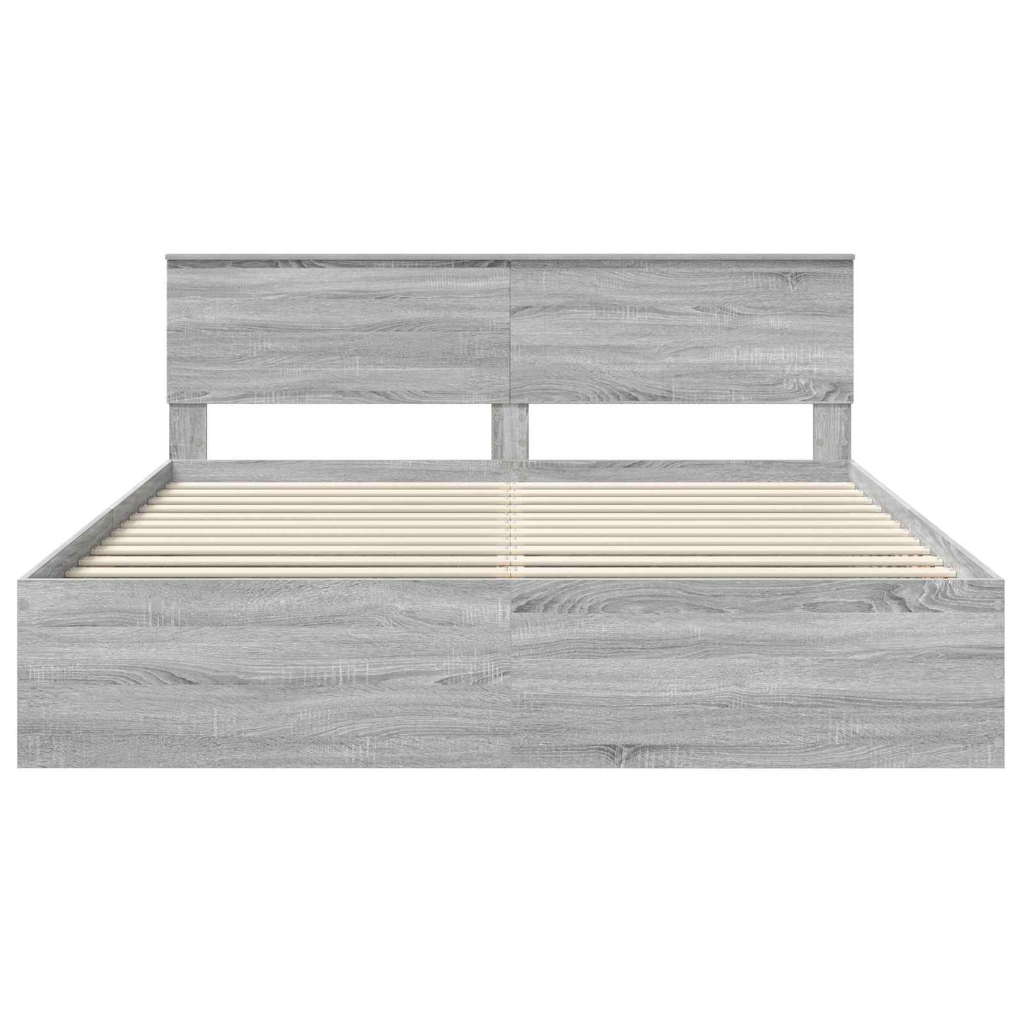 Struttura del letto con testiera Grigio Sonoma 200 x 200 cm
