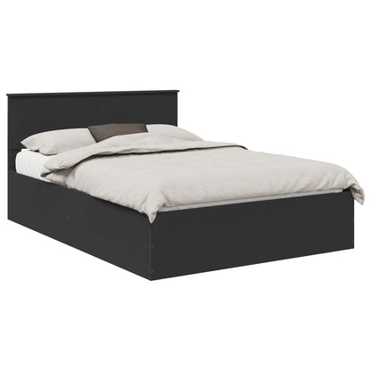 Struttura del letto Nero 150 x 200 cm Legno multistrato | homemem39