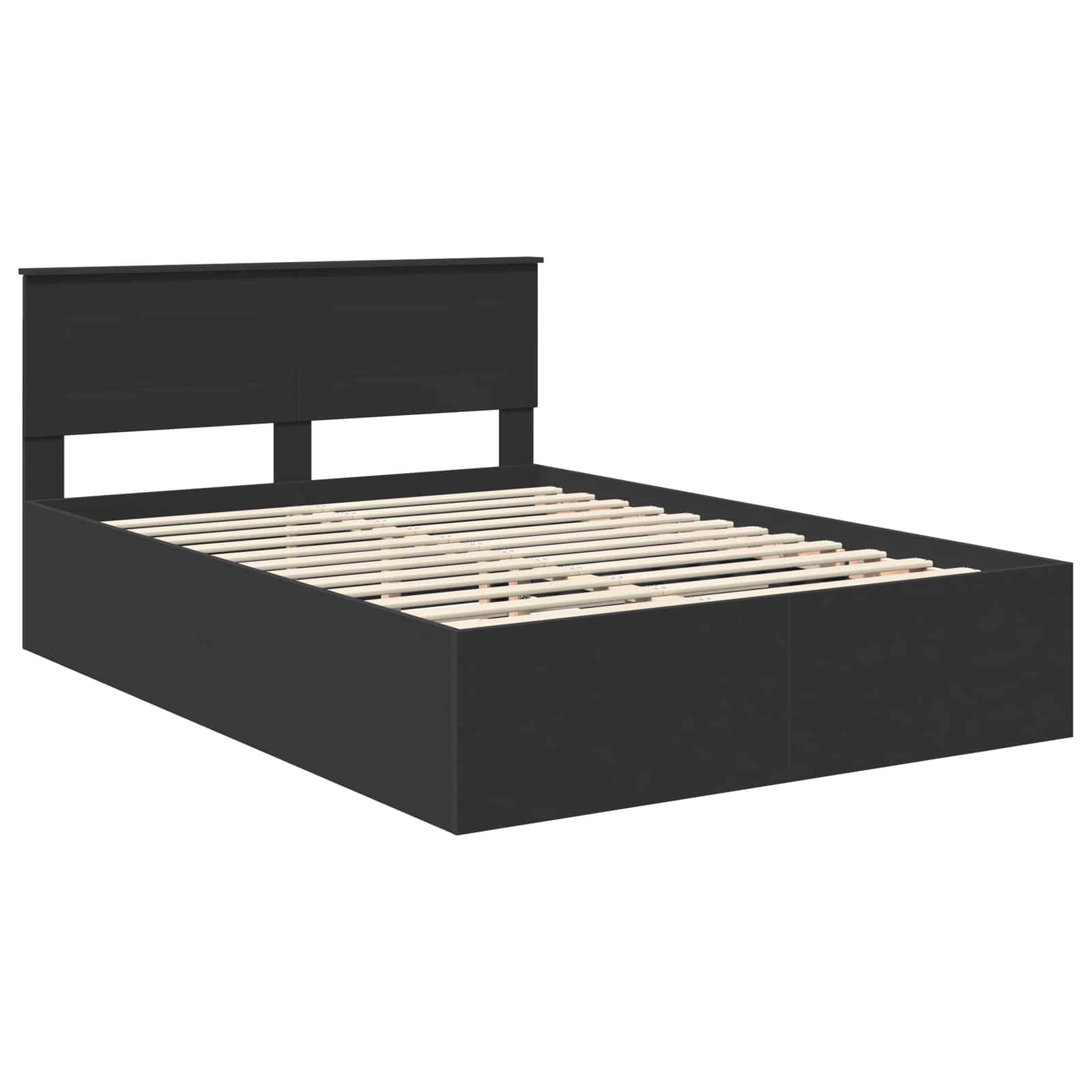 Struttura del letto Nero 150 x 200 cm Legno multistrato | homemem39