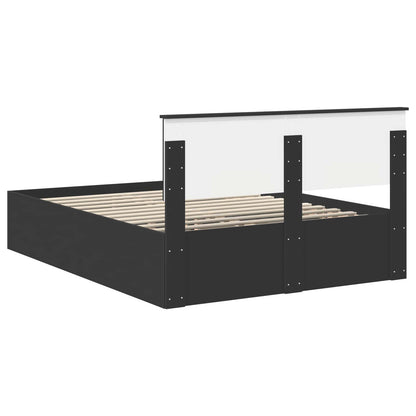 Struttura del letto Nero 150 x 200 cm Legno multistrato | homemem39