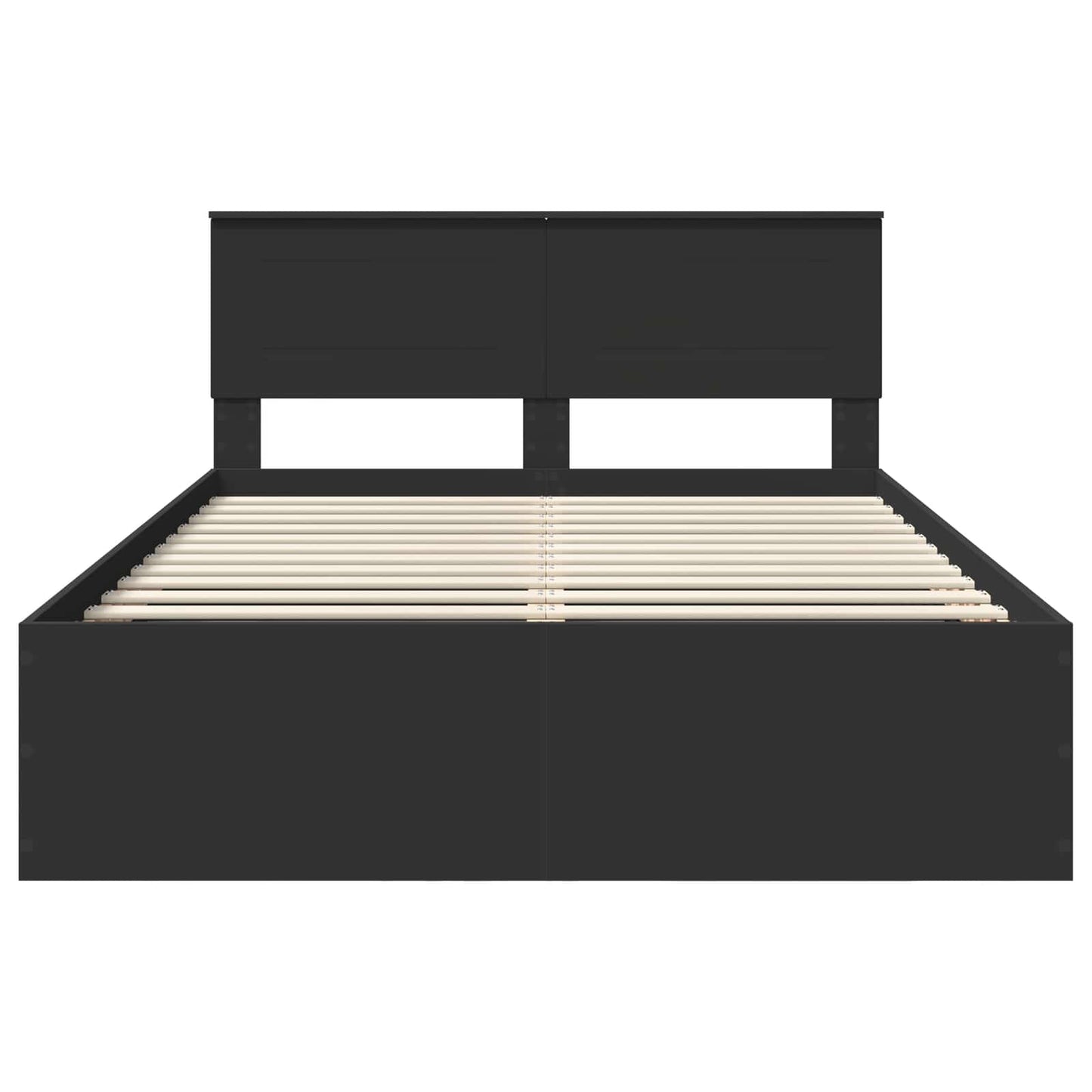 Struttura del letto Nero 150 x 200 cm Legno multistrato | homemem39