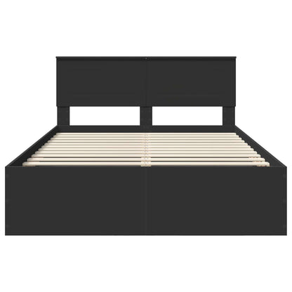 Struttura del letto Nero 150 x 200 cm Legno multistrato | homemem39