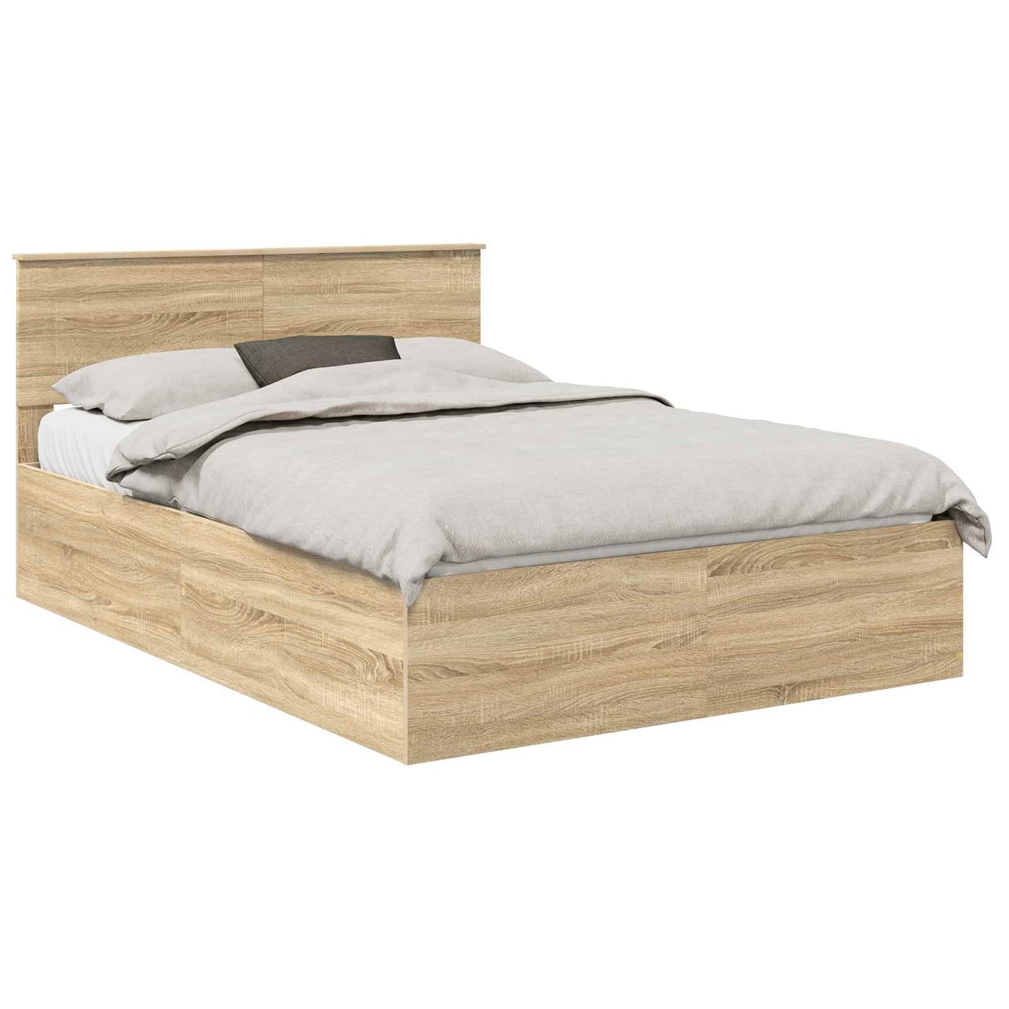 Struttura del letto con testiera Rovere Sonoma 150 x 200 cm | homemem39