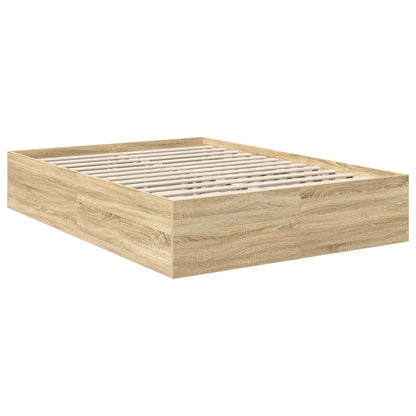 Struttura del letto con testiera Rovere Sonoma 150 x 200 cm | homemem39