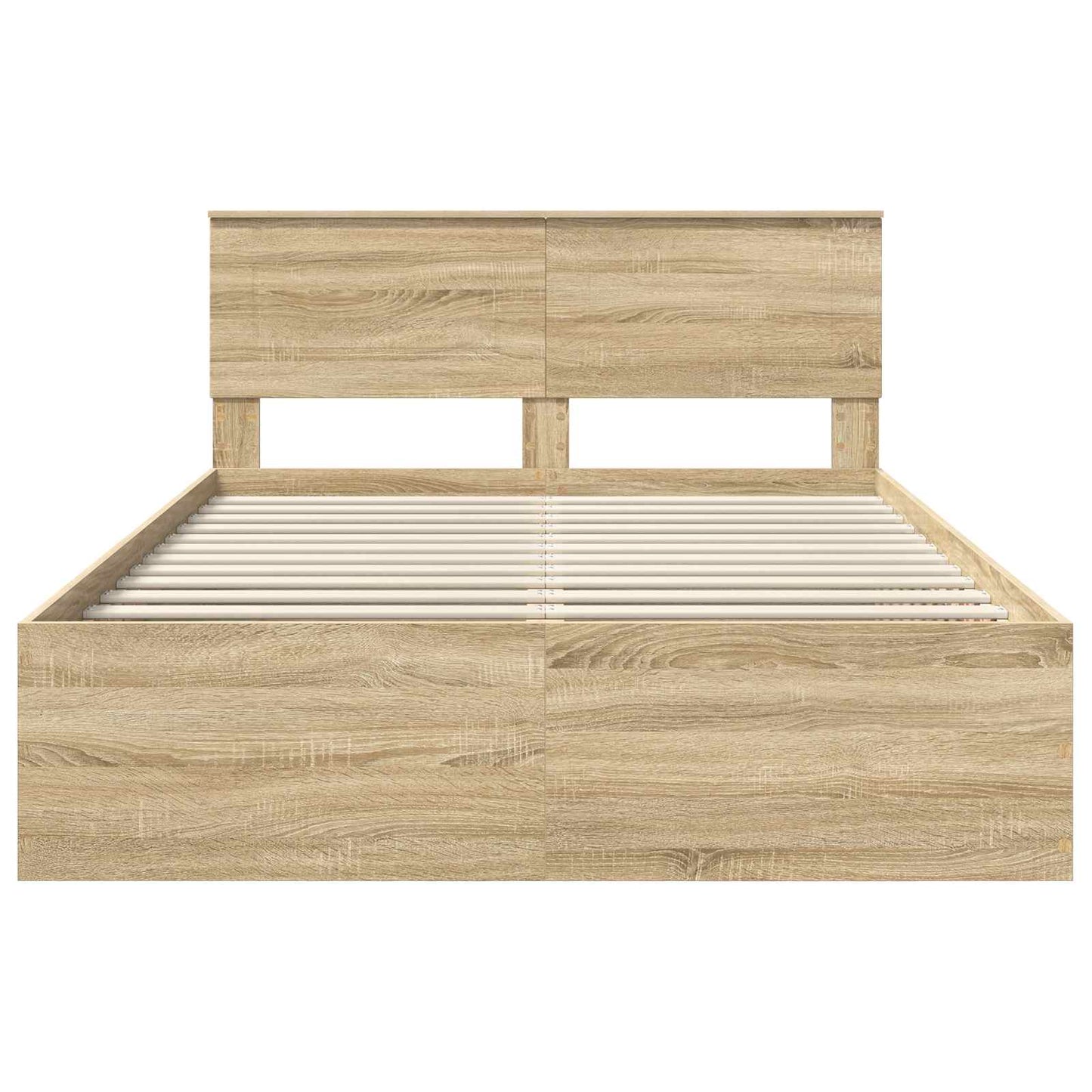 Struttura del letto con testiera Rovere Sonoma 150 x 200 cm | homemem39