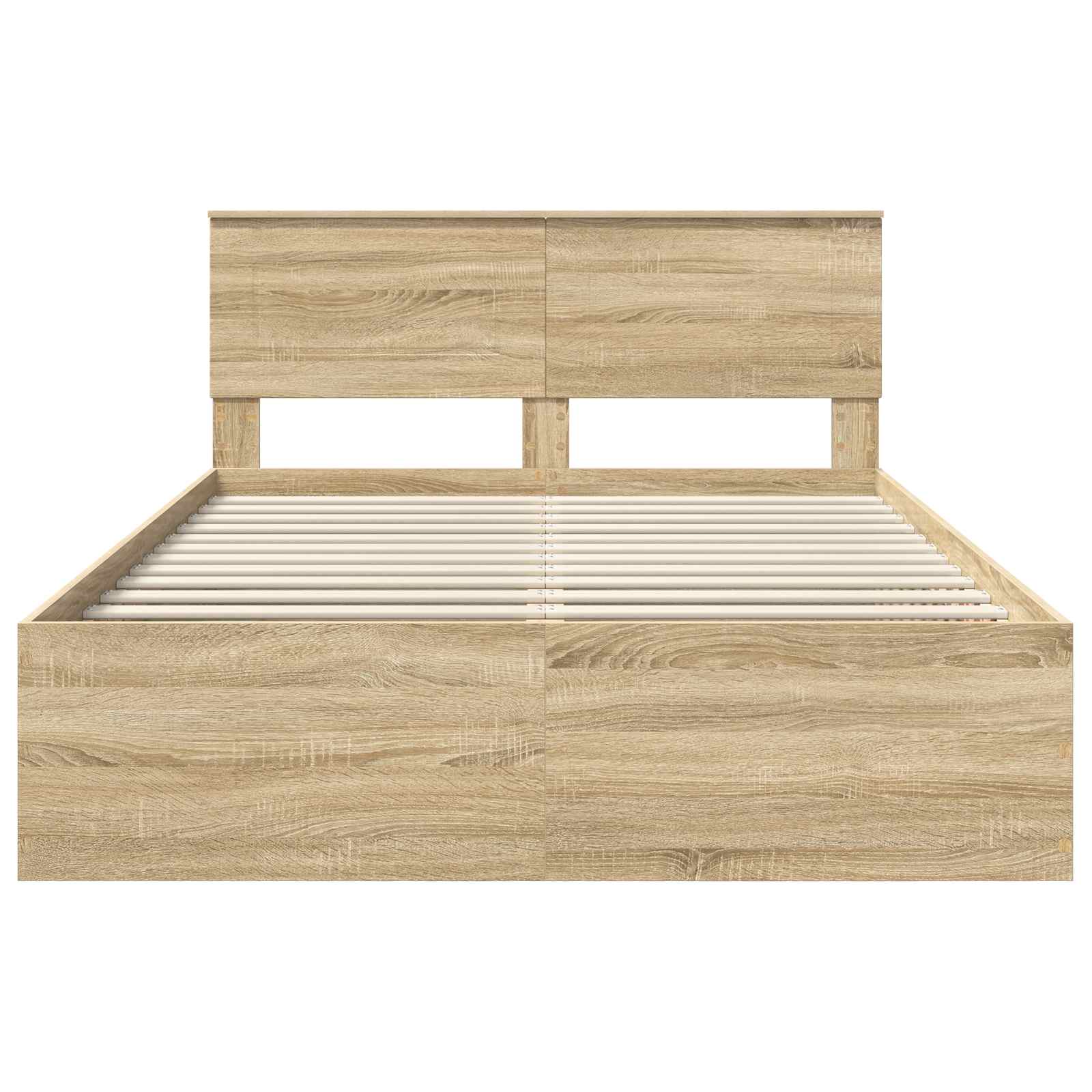 Struttura del letto con testiera Rovere Sonoma 150 x 200 cm | homemem39