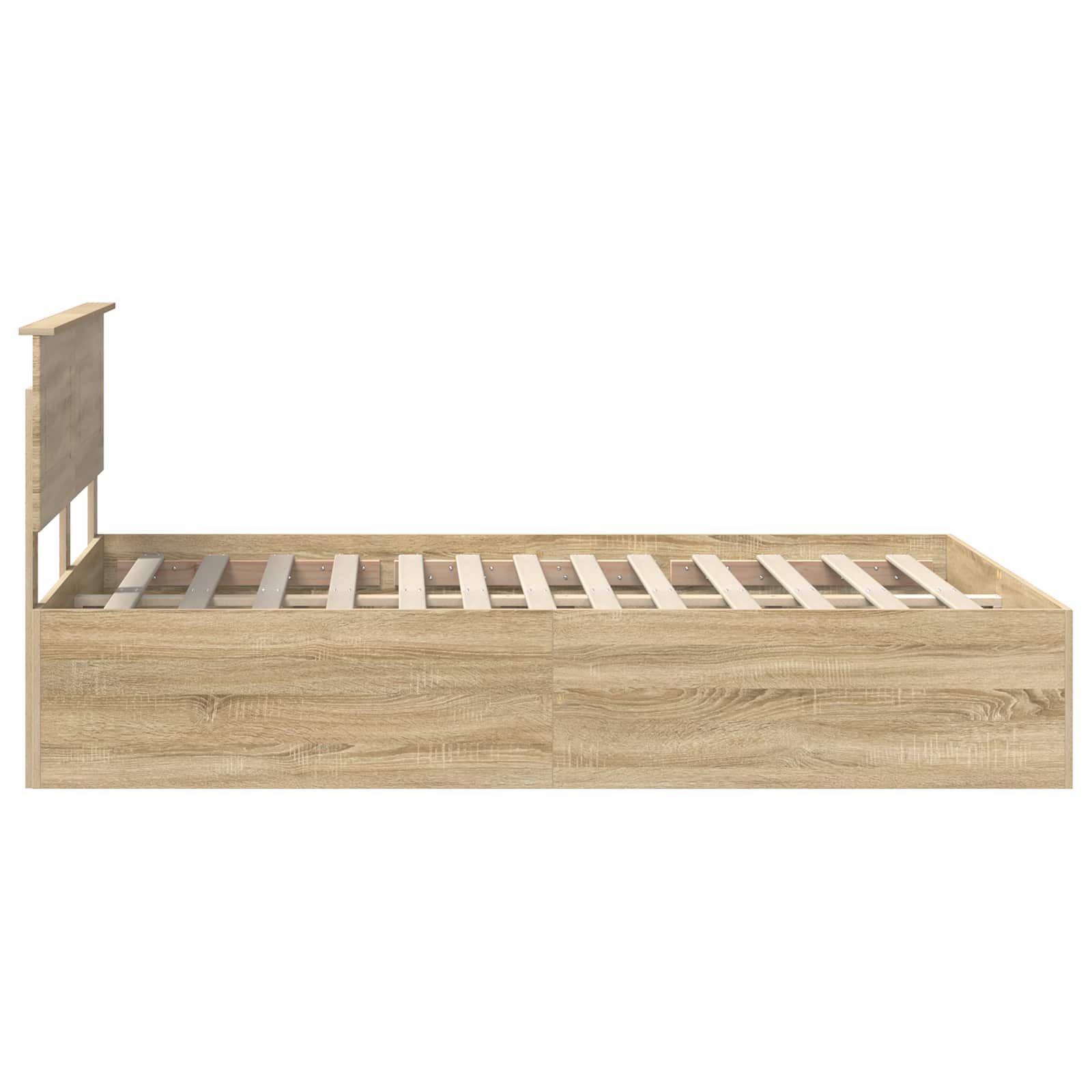 Struttura del letto con testiera Rovere Sonoma 150 x 200 cm | homemem39