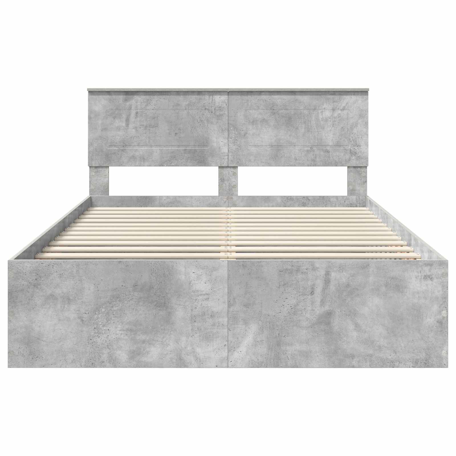 Struttura del letto con testiera Grigio cemento 150 x 200 cm | homemem39