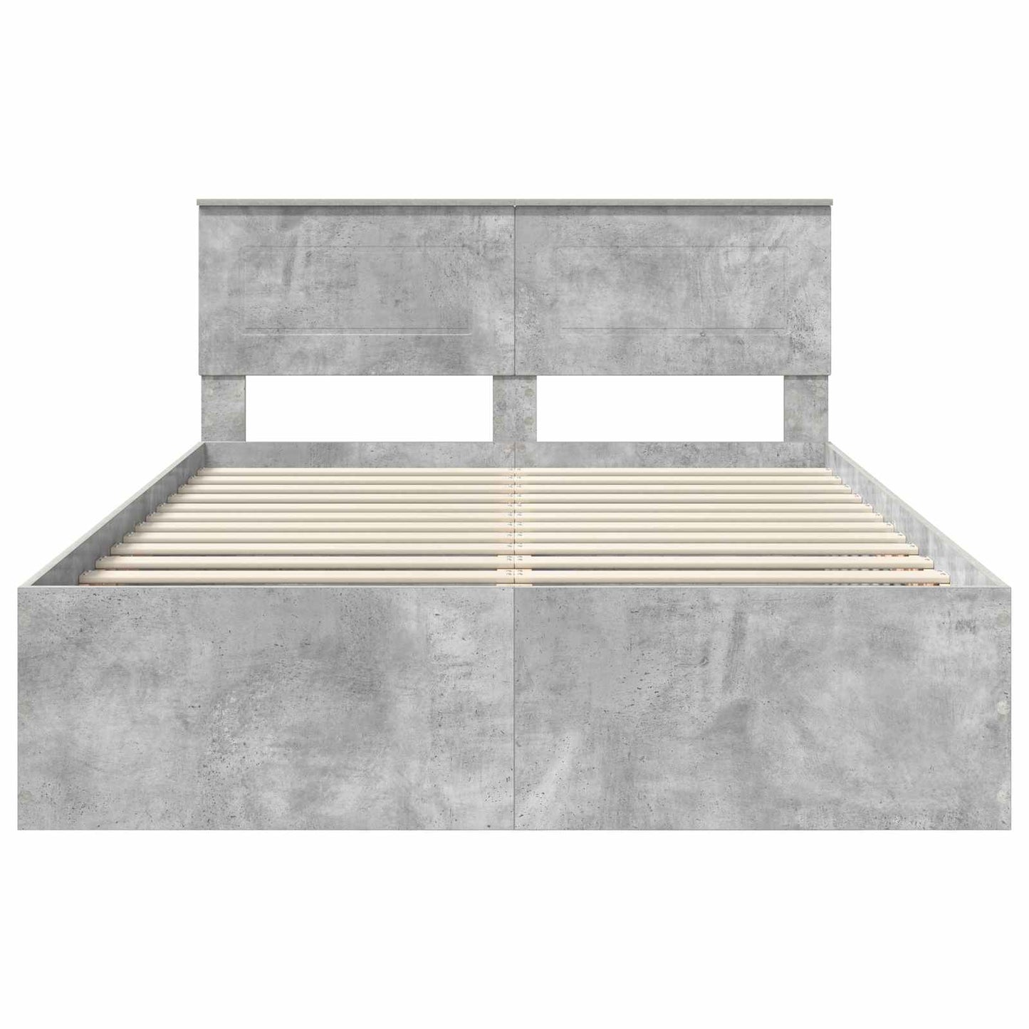 Struttura del letto con testiera Grigio cemento 150 x 200 cm