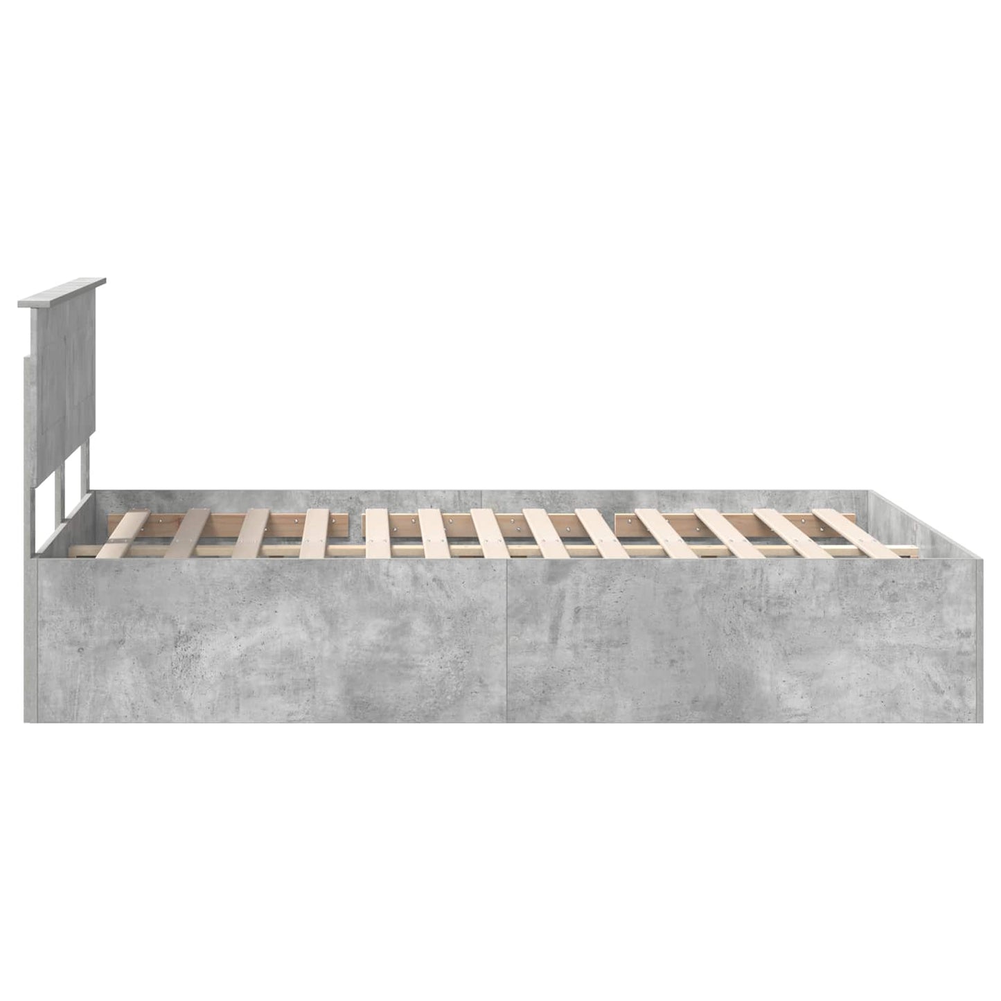 Struttura del letto con testiera Grigio cemento 150 x 200 cm | homemem39