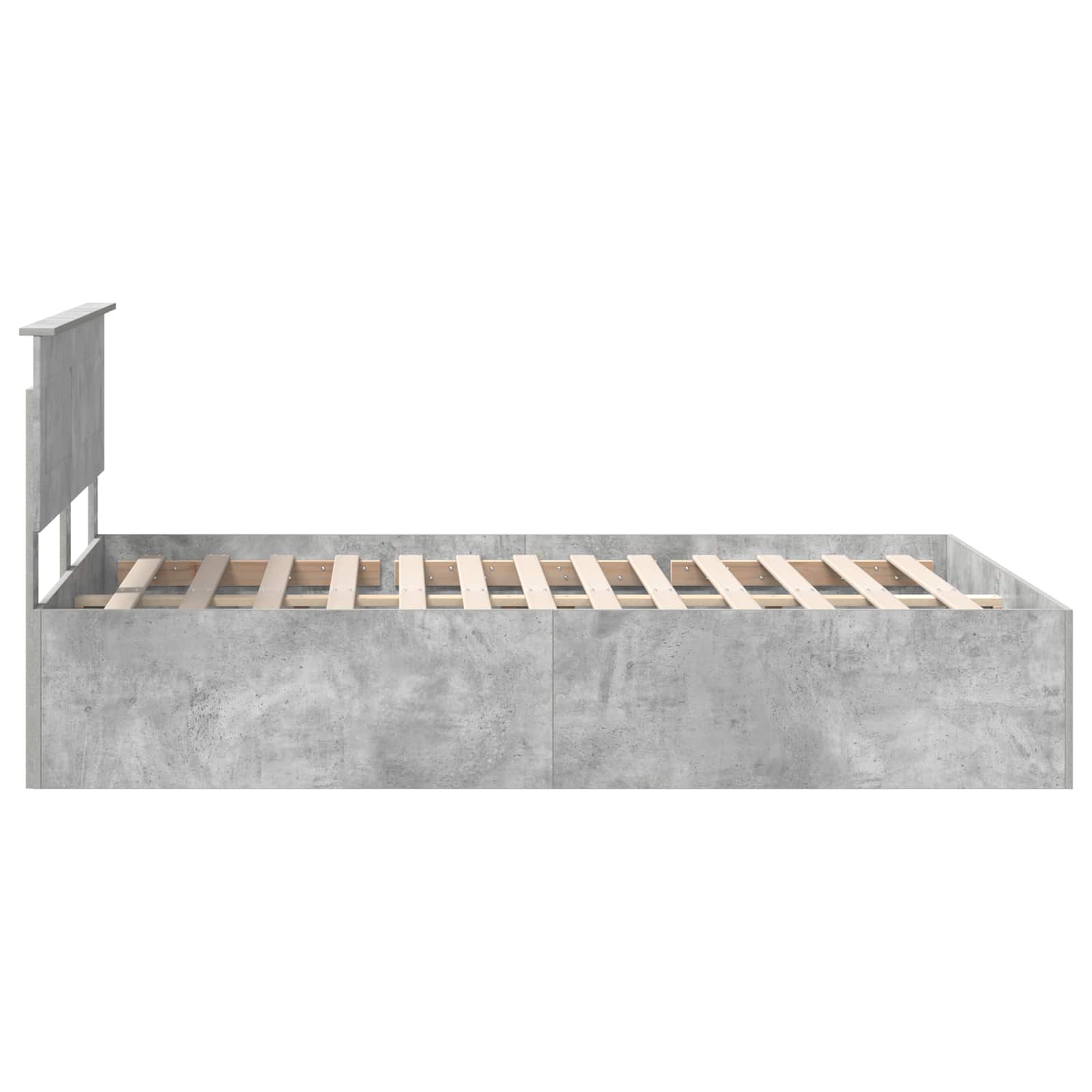 Struttura del letto con testiera Grigio cemento 150 x 200 cm | homemem39