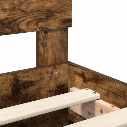 Struttura del letto Rovere fumé 150 x 200 cm Legno multistrato | homemem39