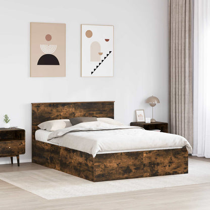 Struttura del letto Rovere fumé 150 x 200 cm Legno multistrato | homemem39