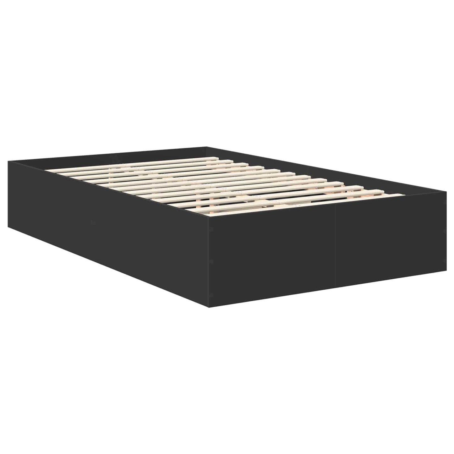 Struttura del letto Nero 135 x 190 cm Legno multistrato | homemem39