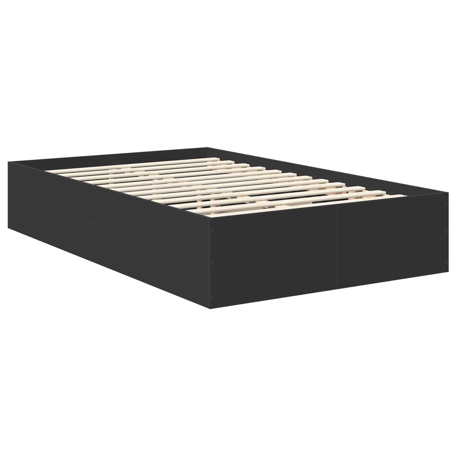 Struttura del letto Nero 135 x 190 cm Legno multistrato | homemem39