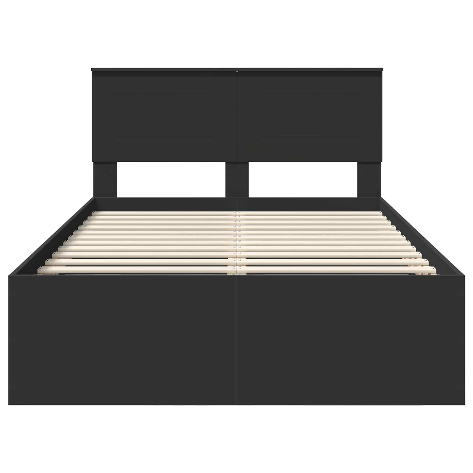 Struttura del letto Nero 135 x 190 cm Legno multistrato | homemem39