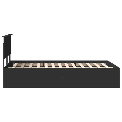 Struttura del letto Nero 135 x 190 cm Legno multistrato | homemem39